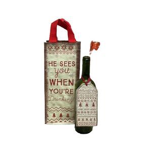 Wine Bag Wine Tag Set NWT